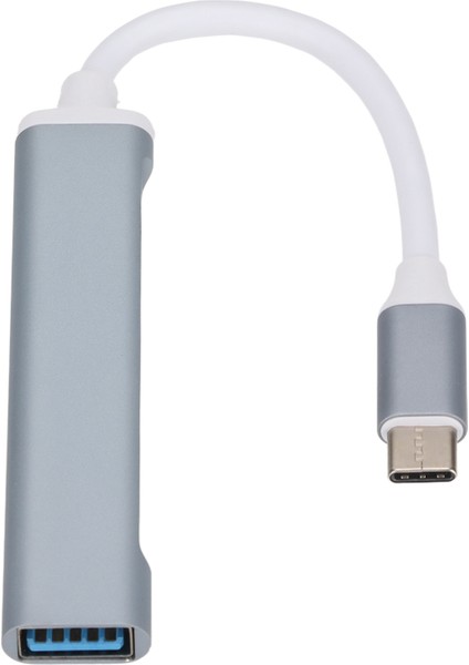 USB C Hub 4'ü 1 Arada Yüksek Hızlı Hafif Taşınabilir USB Yerleştirme Istasyonu Klavye Yazıcı Cep Telefonu Tabletgri (Yurt Dışından)