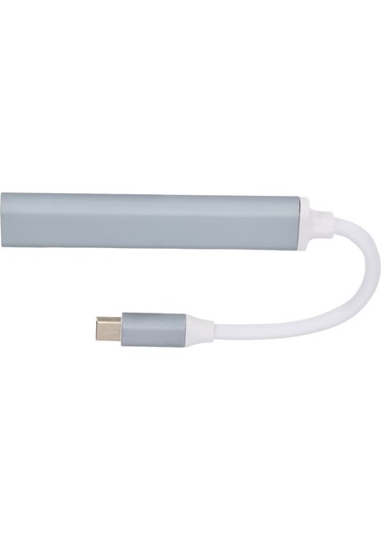 USB C Hub 4'ü 1 Arada Yüksek Hızlı Hafif Taşınabilir USB Yerleştirme Istasyonu Klavye Yazıcı Cep Telefonu Tabletgri (Yurt Dışından)