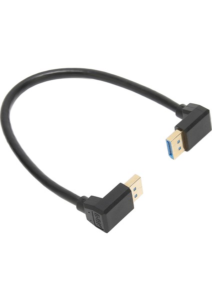Displayport 1.4 Kablo 8K/60Hz 90 Derece Açı Erkekten Erkeğe 32.4gbps Yüksek Hızlı Güvenli Kararlı Dik Açı Displayport (Yurt Dışından)
