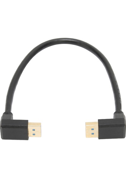 Displayport 1.4 Kablo 8K/60Hz 90 Derece Açı Erkekten Erkeğe 32.4gbps Yüksek Hızlı Güvenli Kararlı Dik Açı Displayport (Yurt Dışından)