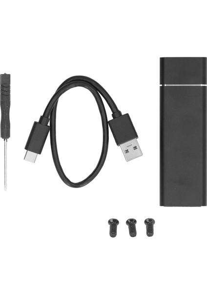 USB C SSD Muhafazası M.2 Ngff Yüksek Hızlı Aktarım Usb3.0 5gbps USB 3.1 10GBPS Tip C Metal SSD Muhafazası Bilgisayar Siyah (Sabit Disk Dahil Değil) (Yurt Dışından)