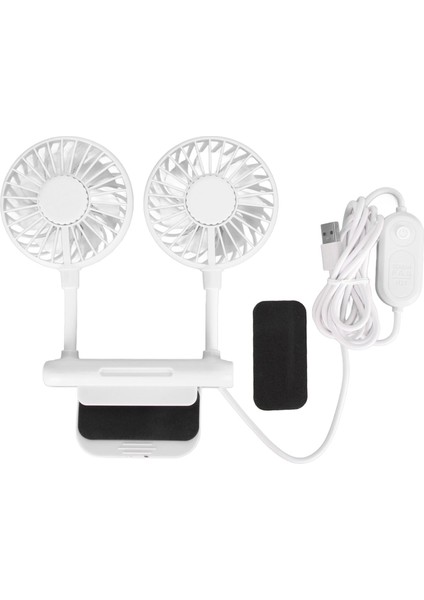 Monitör Fanı 2 Başlık 3 Hız Modu 6.6ft USB Kablo Sessiz Yerden Tasarruf Sağlayan Klipsli Bilgisayar Fanı Aile Ofisi Için Beyaz (Yurt Dışından)