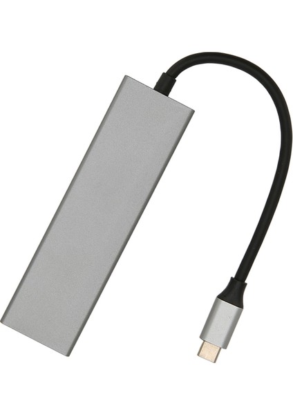 USB C Hub 6'sı 1 Arada Alüminyum Alaşım 100W Pd Şarj 4K UHD 5gbps Iletim USB C Ayırıcı Tv Monitör Projektör Için (Yurt Dışından)