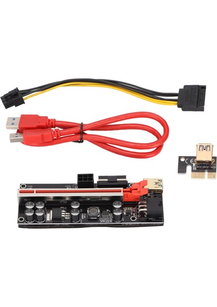 Pcıe Riser Adaptör Kartı 1x Ila 16X Kolay Kullanım 4 Fp Kapasitör Yüksek Dönüşüm Verimliliği Pcı E Riser (Yurt Dışından)