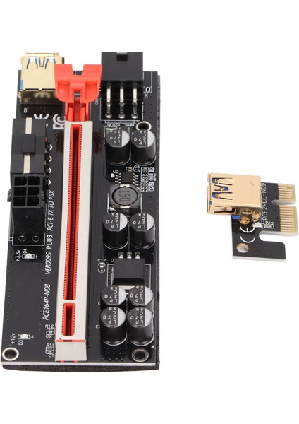 Pcıe Riser Adaptör Kartı 1x Ila 16X Kolay Kullanım 4 Fp Kapasitör Yüksek Dönüşüm Verimliliği Pcı E Riser (Yurt Dışından)