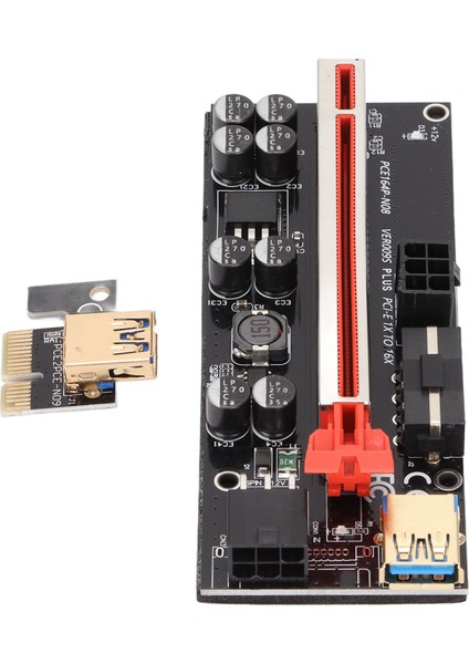 Pcıe Riser Adaptör Kartı 1x Ila 16X Kolay Kullanım 4 Fp Kapasitör Yüksek Dönüşüm Verimliliği Pcı E Riser (Yurt Dışından)