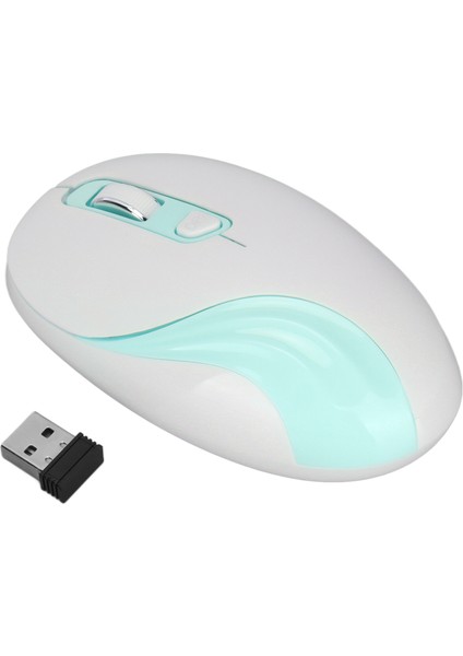 Kablosuz Fare 2.4g Kablosuz Dpı Ayarlanabilir Ergonomik Tasarım Dizüstü Masaüstü Bilgisayar Faresi Mavi (Yurt Dışından)