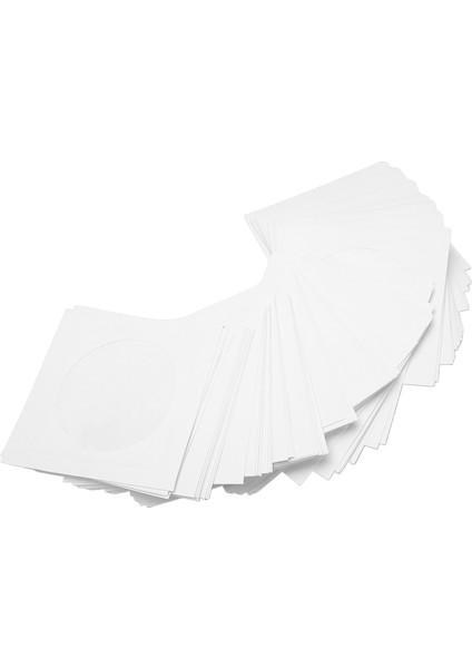 100 Paket CD DVD Kolları Zarflar Kalın Tekrar Kullanılabilir Toz Geçirmez Disk Kolları 8cm Minyatür Disk Için Kapaklı Şeffaf Pencere (Yurt Dışından) fiyatları