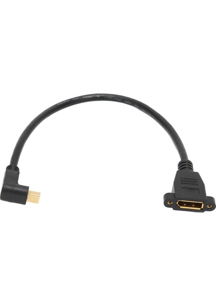 Dp Dişi - Mini Dp Erkek Kablo Çift Delikli Kilitlenebilir Tip Displayport Adaptörü Qxga 2560X1600 Çözünürlük Çıkışı (Yurt Dışından)