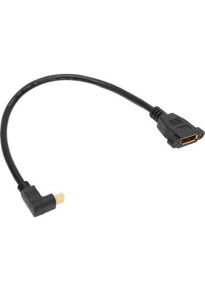 Dp Dişi - Mini Dp Erkek Kablo Çift Delikli Kilitlenebilir Tip Displayport Adaptörü Qxga 2560X1600 Çözünürlük Çıkışı (Yurt Dışından)