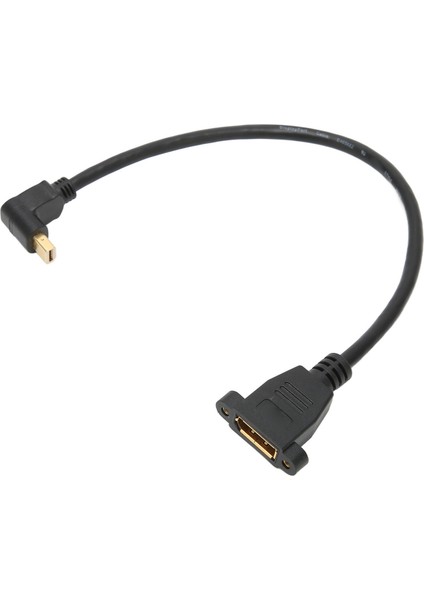 Dp Dişi - Mini Dp Erkek Kablo Çift Delikli Kilitlenebilir Tip Displayport Adaptörü Qxga 2560X1600 Çözünürlük Çıkışı (Yurt Dışından)