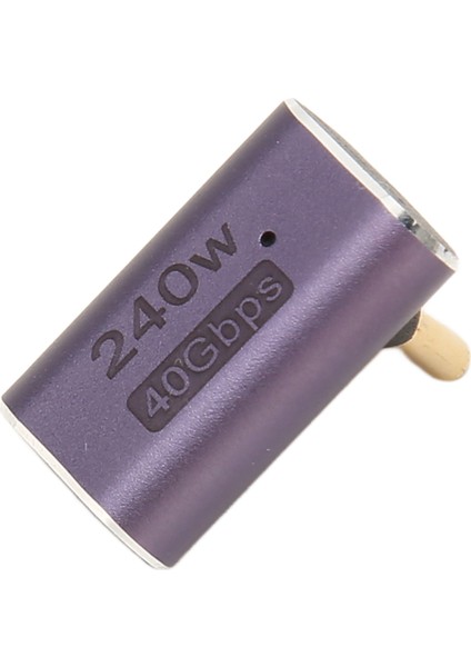 USB C Dişi - USB C Erkek Adaptörü Pd 240W 8k 60HZ Yüksek Hızlı 40GBPS Usb4.0 C Dik Açı Adaptörü Telefon Tablet Dizüstü Bilgisayar Için (Yurt Dışından)