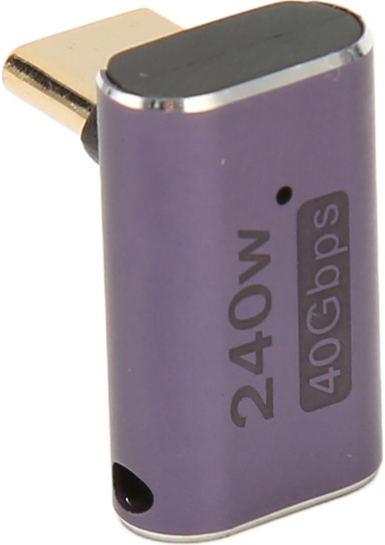 USB C Dişi - USB C Erkek Adaptörü Pd 240W 8k 60HZ Yüksek Hızlı 40GBPS Usb4.0 C Dik Açı Adaptörü Telefon Tablet Dizüstü Bilgisayar Için (Yurt Dışından)