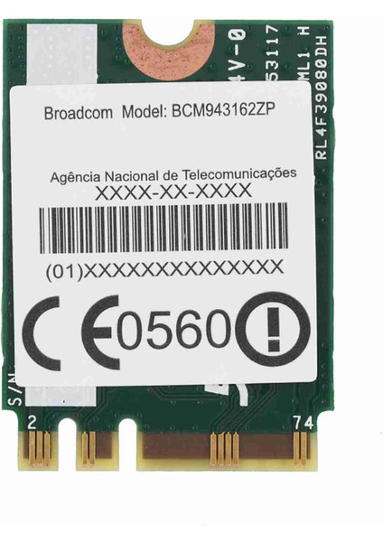 Çift Bant 433MPBS Ağ Ngff M2 Kablosuz Wıfı Kartı 802.11AC Lenovo Için (Yurt Dışından)