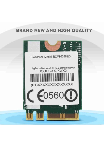 Çift Bant 433MPBS Ağ Ngff M2 Kablosuz Wıfı Kartı 802.11AC Lenovo Için (Yurt Dışından) modelleri