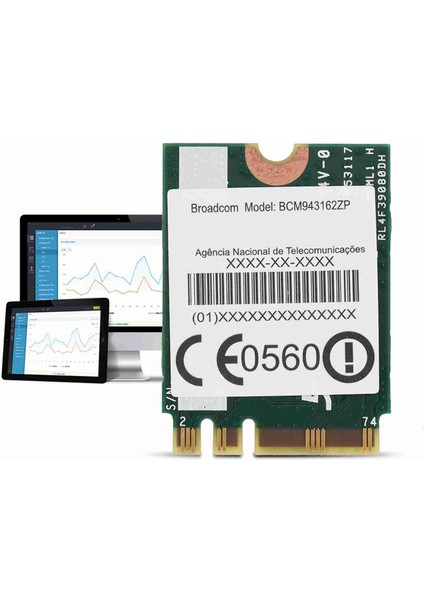 Çift Bant 433MPBS Ağ Ngff M2 Kablosuz Wıfı Kartı 802.11AC Lenovo Için (Yurt Dışından) fırsatları