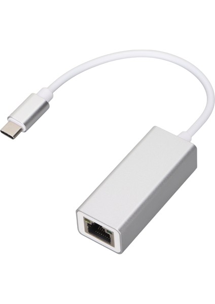 Ethernet Adaptörü USB C'den RJ45 Ethernet Gümüş Kararlı Iletim Dönüştürücü MacBook Pro Için Galaxy S9/s8/ Note 9100 MB (Yurt Dışından)