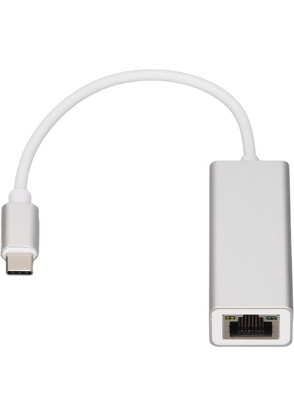 Ethernet Adaptörü USB C'den RJ45 Ethernet Gümüş Kararlı Iletim Dönüştürücü MacBook Pro Için Galaxy S9/s8/ Note 9100 MB (Yurt Dışından)