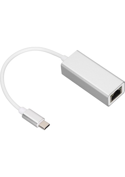 Ethernet Adaptörü USB C'den RJ45 Ethernet Gümüş Kararlı Iletim Dönüştürücü MacBook Pro Için Galaxy S9/s8/ Note 9100 MB (Yurt Dışından)