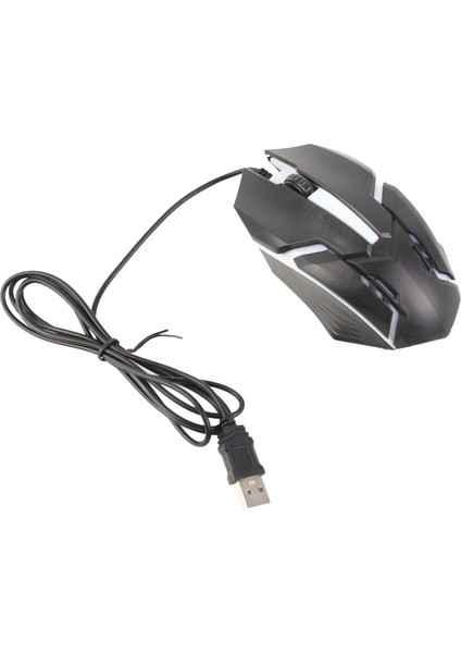 Rgb Oyun Faresi 800/1200 Dpı Hassas USB Oyun Faresi Masaüstü Bilgisayarlar Dizüstü Bilgisayarlar Için Kablolu (Yurt Dışından)