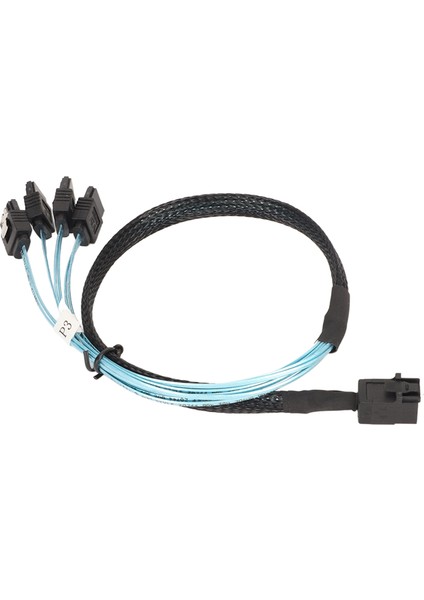 12GBPS Mini Sas Hd Sff 8643 Ila 4 Sata 3.0 Kablo Pvc Çift Kanal 7p Sunucu Sabit Disk Dizisi Veri Hattı 1m / 3.3ft (Yurt Dışından)