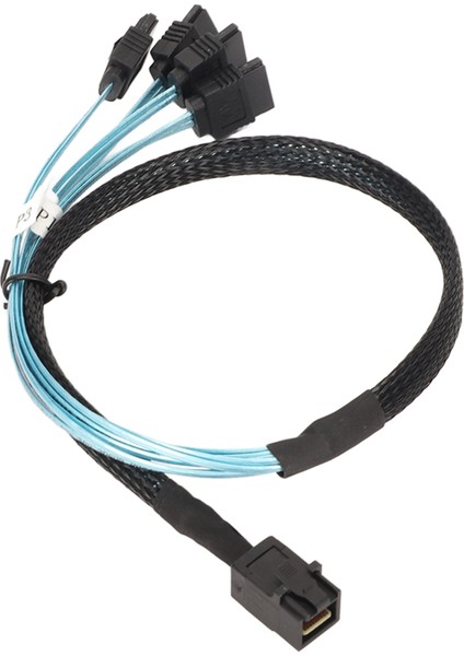 12GBPS Mini Sas Hd Sff 8643 Ila 4 Sata 3.0 Kablo Pvc Çift Kanal 7p Sunucu Sabit Disk Dizisi Veri Hattı 1m / 3.3ft (Yurt Dışından)