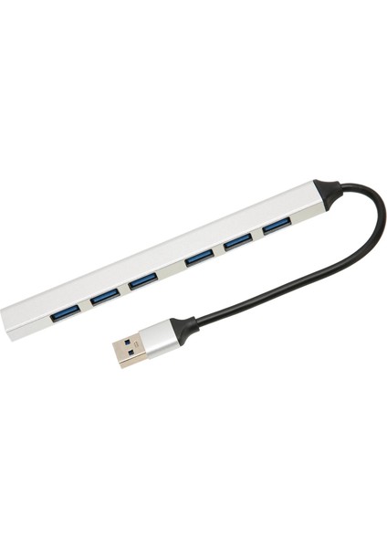 USB 3.0 Hub 7 Port 5gbps Hızlı Iletim Alüminyum Alaşımlı Çok Amaçlı USB Ayırıcı Pc Masaüstü Dizüstü Bilgisayar Için (Yurt Dışından)