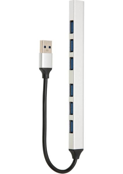 USB 3.0 Hub 7 Port 5gbps Hızlı Iletim Alüminyum Alaşımlı Çok Amaçlı USB Ayırıcı Pc Masaüstü Dizüstü Bilgisayar Için (Yurt Dışından)