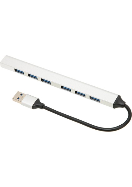 USB 3.0 Hub 7 Port 5gbps Hızlı Iletim Alüminyum Alaşımlı Çok Amaçlı USB Ayırıcı Pc Masaüstü Dizüstü Bilgisayar Için (Yurt Dışından)