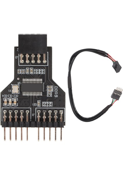 9 Pin USB Ayırıcı 9 Pin'den Çift 9 Pin'e Sıralı Usb2.0 Konnektör Dişi 1 Ila 2 Erkek 0,3 Metre Uzatma Kablosu USB Başlık Hub'ı (Yurt Dışından)