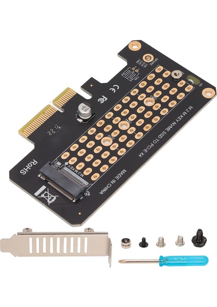 Nvme M.2 - Pcıe3.0 Yükseltici Kart 32 Gbps Siyah Yarım Yükseklik Baffle Pcıe X4 Genişletme Kartı Win Için Os x Için Linux Için (Yurt Dışından)