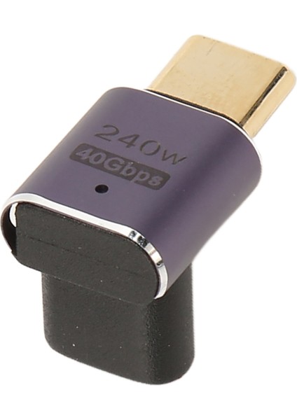 USB C Dik Açı Adaptörü Dişi - Erkek 40GBPS PD240W Şarj 8k 60Hz Orta Bükme Tip C 4.0 Adaptörü Pc Telefon Için (Yurt Dışından)