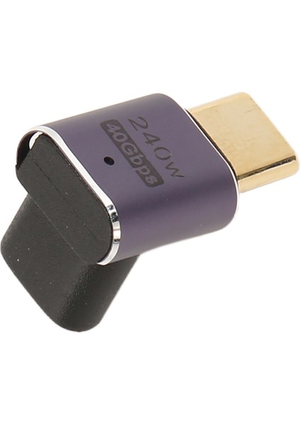 USB C Dik Açı Adaptörü Dişi - Erkek 40GBPS PD240W Şarj 8k 60Hz Orta Bükme Tip C 4.0 Adaptörü Pc Telefon Için (Yurt Dışından)