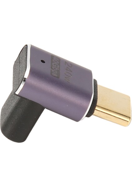 USB C Dik Açı Adaptörü Dişi - Erkek 40GBPS PD240W Şarj 8k 60Hz Orta Bükme Tip C 4.0 Adaptörü Pc Telefon Için (Yurt Dışından)