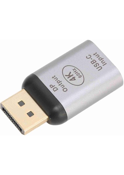 USB C - Displayport Adaptörü 4K 60Hz Tak ve Çalıştır Kompakt Taşınabilir Displayport Adaptörü Win Için Android Için Os x Için (Yurt Dışından)