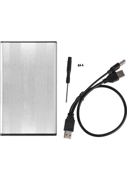 HDD Muhafazası 2.5in 2tb Kapasite 480MBPS Aktarım Hızı Usb2.0 Iletimli Alüminyum Alaşımlı Windows Vistasilver Için (Sabit Disk Dahil Değil) (Yurt Dışından)