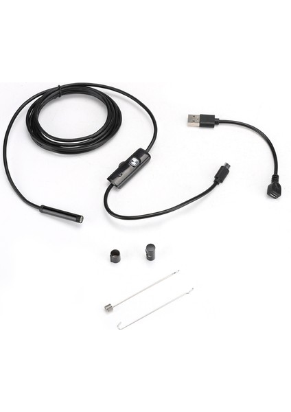 Android / Windows Için 2'si 1 Arada Hd IP67 Su Geçirmez 7mm Mobil Telefon Endoskopu 2 Metre USB Kablo ile (Yurt Dışından)