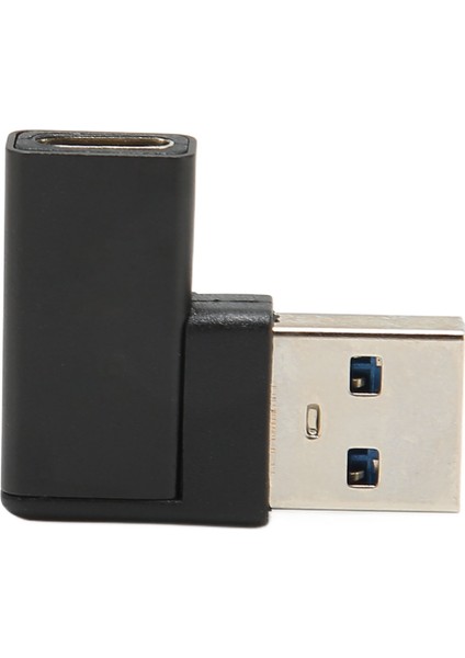 Dik Açı USB - USB C Adaptörü 90 Derece Tak ve Çalıştır USB 3.0 A - USB C Adaptörü Dizüstü Bilgisayarlar Telefonlar Pc Için (Yurt Dışından)