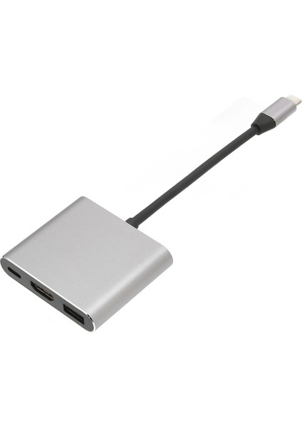 USB C'den Hd Multimedya Arayüz Hub'ı 3'ü 1 Arada 4K UHD 3840X2160 30Hz Type C'den Hd Multimedya Arayüzü 4K USB 3.0 USB C Hub'ı (Yurt Dışından)