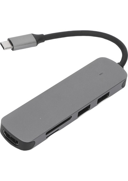 5'i 1 Arada Yerleştirme Istasyonu 4K30Hz Hd Çok Işlevli Çoklu Bağlantı Noktalı Usb3.0 Yüksek Hızlı Iletim USB C Hub Gri (Yurt Dışından)