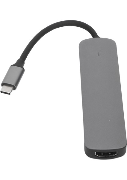5'i 1 Arada Yerleştirme Istasyonu 4K30Hz Hd Çok Işlevli Çoklu Bağlantı Noktalı Usb3.0 Yüksek Hızlı Iletim USB C Hub Gri (Yurt Dışından)