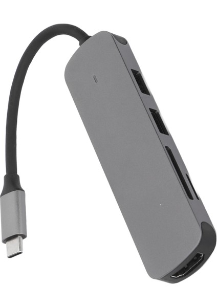 5'i 1 Arada Yerleştirme Istasyonu 4K30Hz Hd Çok Işlevli Çoklu Bağlantı Noktalı Usb3.0 Yüksek Hızlı Iletim USB C Hub Gri (Yurt Dışından)