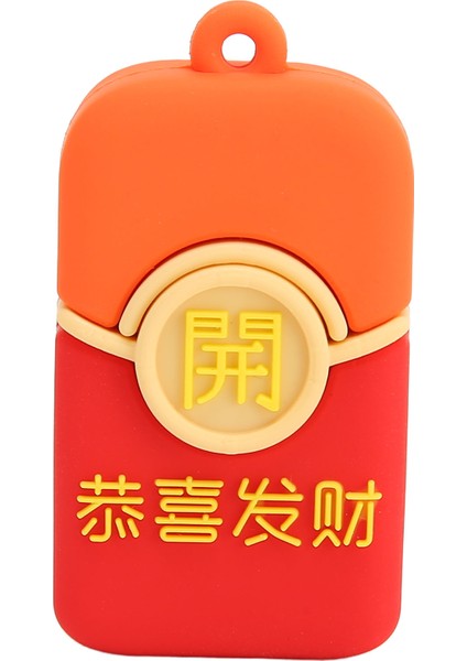 Karikatür USB Flash Sürücü Kırmızı Zarf Görünüm Tak ve Çalıştır Desteği Sıcak Tak Bellek Çubuğu USB Bellek Pc Arabalar Için 128 GB (Yurt Dışından)
