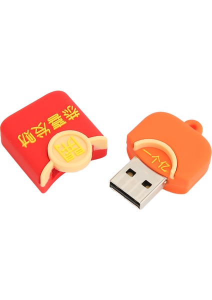 Karikatür USB Flash Sürücü Kırmızı Zarf Görünüm Tak ve Çalıştır Desteği Sıcak Tak Bellek Çubuğu USB Bellek Pc Arabalar Için 128 GB (Yurt Dışından) indirimleri