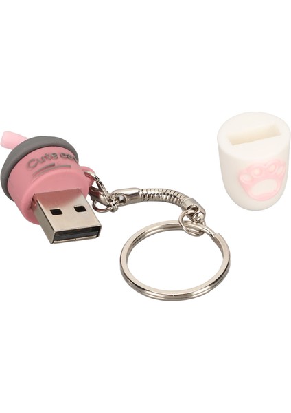 Usb2.0 U Disk Desteği Sıcak Değiştirilebilir Tak ve Çalıştır Karikatür USB Flash Sürücüler USB Bellek Müzik Film Pembe 128GB (Yurt Dışından) indirimleri