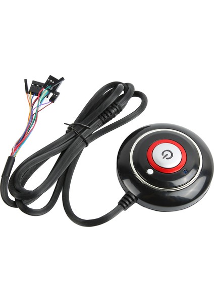 Pc Güç Düğmesi Güçlü Abs Hafif Basit Kurulum Tak ve Çalıştır Pc Güç Anahtarı Internet Kafe Için 2 USB ve Ses (Yurt Dışından)