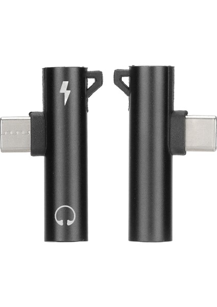 2 Adet USB C - 3,5 mm Ses Adaptörü 2'si 1 Arada Ses Şarj USB C - Ses Jakı Abs USB C - Ses Jakı Telefon Tablet Siyah (Yurt Dışından)