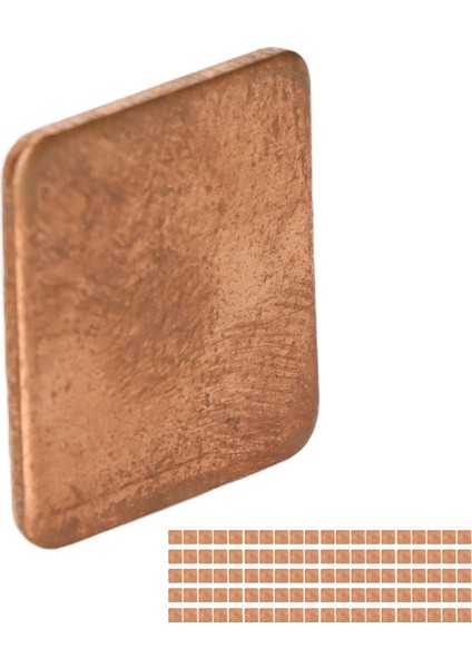 Masaüstü Dizüstü Bilgisayar Cpu Için 100 Adet Bakır Ped Shim Isıl Iletkenlik Çapaksız Bakır Shim Isı Emici 15X15X0.3MM (Yurt Dışından) indirimleri