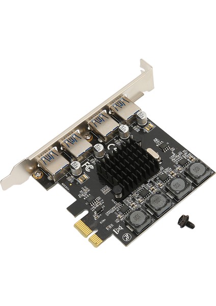 Pcıe'den USB Genişletme Kartı 4 USB 3.0 Bağlantı Noktası 5gbps Yüksek Hızlı Kendi Kendine Güç Sağlayan Usb3.0 Hub Denetleyicisi Win For Linux (Yurt Dışından)