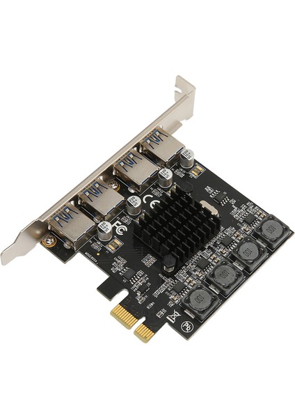 Pcıe'den USB Genişletme Kartı 4 USB 3.0 Bağlantı Noktası 5gbps Yüksek Hızlı Kendi Kendine Güç Sağlayan Usb3.0 Hub Denetleyicisi Win For Linux (Yurt Dışından)